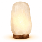 Pale Crystal Salt Lamp, 2-3kg – studio product photo on a plain white background