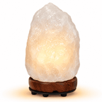 Pale Crystal Salt Lamp, 3-5kg – studio product photo on a plain white background