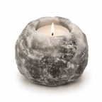 Grey-Toned Salt Tealight Holders, Set of 2 – studio product photo on a plain white background