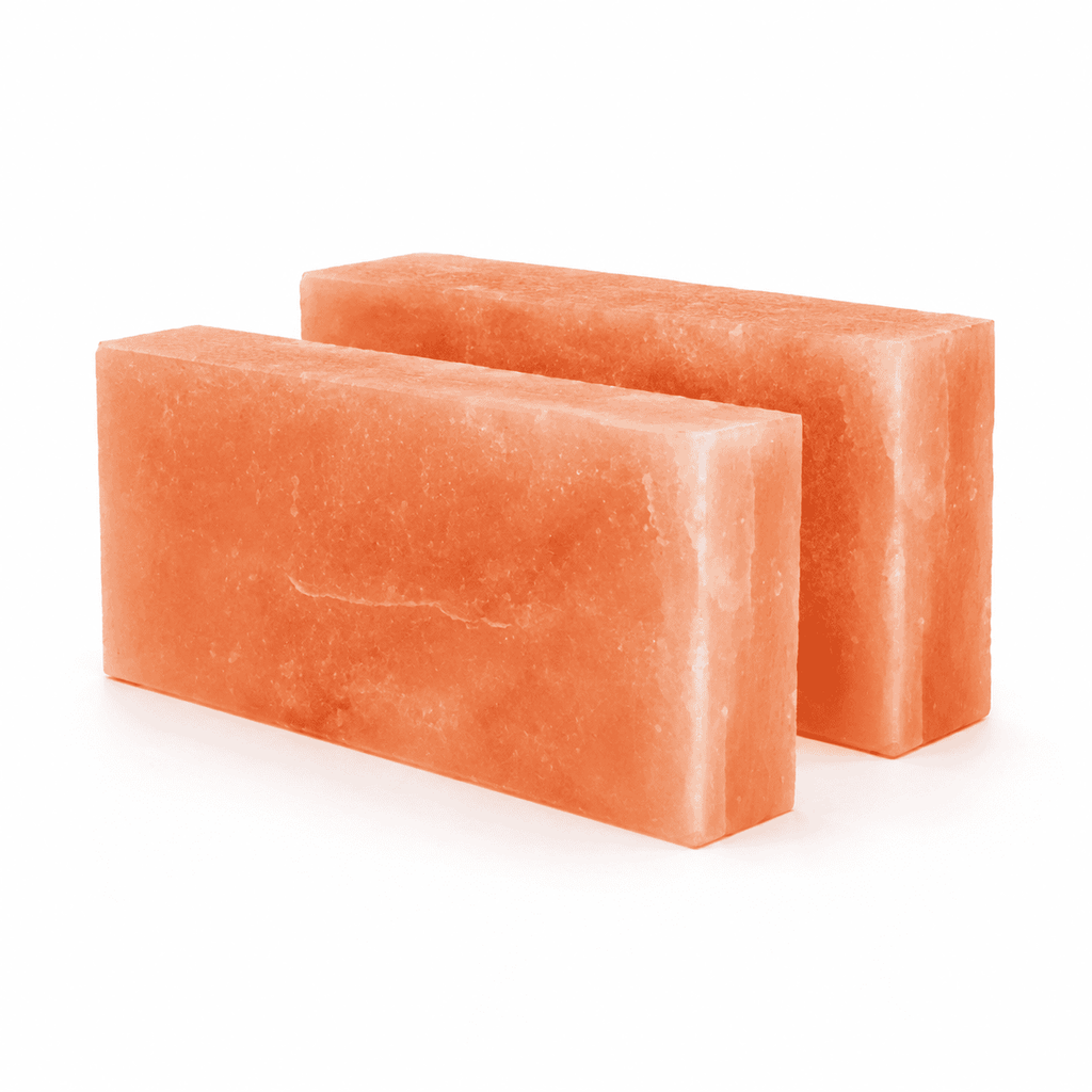 Himalayan Salt Bricks, Pack of 2 – studio product photo on a plain white background