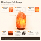 Himalayan Rock Salt Lamp, 4-6kg – infographic highlighting the product's key features