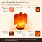 Angel-Carved Salt Lamp – infographic highlighting the product's key features