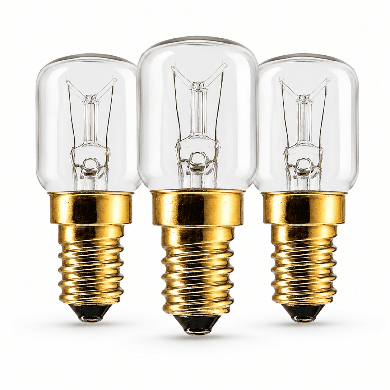 E14 15W Salt Lamp Bulbs, Pack of 3 – studio product photo on a plain white background