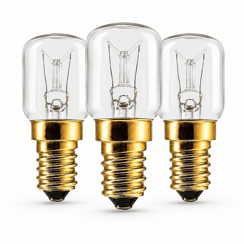E14 15W Salt Lamp Bulbs, Pack of 3 – studio product photo on a plain white background