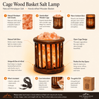 Wire Cage Salt Lamp Basket – infographic highlighting the product's key features