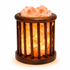 Wire Cage Salt Lamp Basket – studio product photo on a plain white background