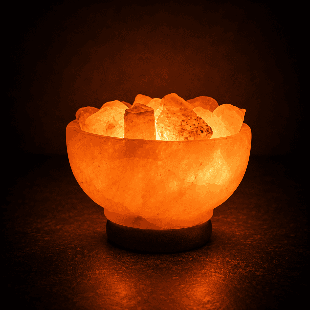 Salt Fire Bowl with Loose Chunks – studio photo lit against a dark background