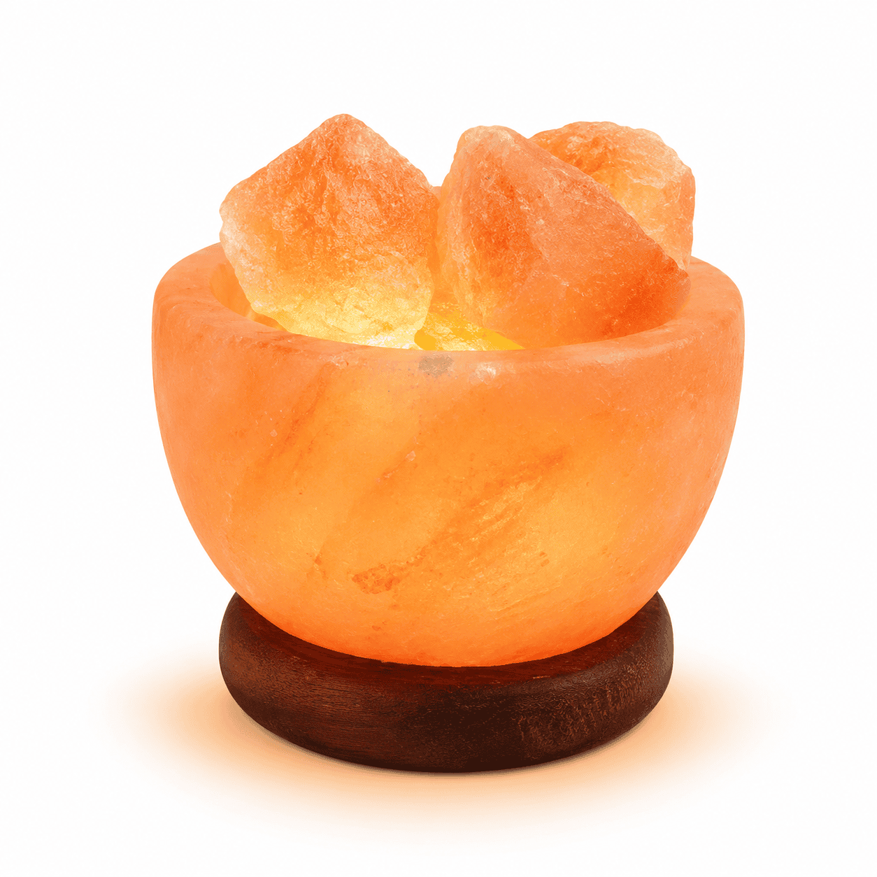 USB Salt Fire Bowl Lamp – studio product photo on a plain white background