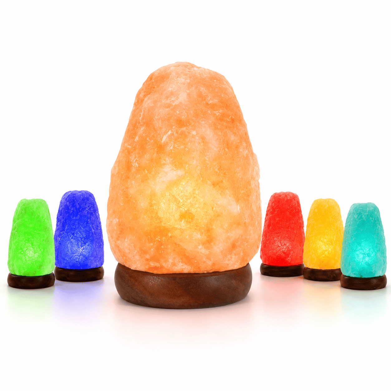 Colour-Changing USB Salt Lamp – studio product photo on a plain white background