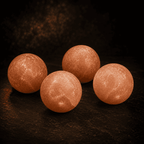 Salt Massage Ball Set, Pack of 4 – studio photo lit against a dark background
