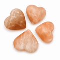 Heart-Shaped Salt Massage Stones, Set of 4 – studio product photo on a plain white background