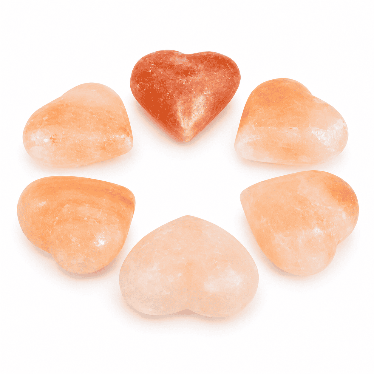 Salt Massage Stone Set, Pack of 6 – studio product photo on a plain white background