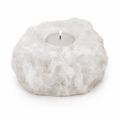 Pale Crystal Salt Tealight Holders, Set of 2 – studio product photo on a plain white background